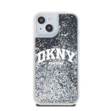 DKNY Liquid Glitter Arch Logo iPhone 15 hátlap tok, fekete tok és táska