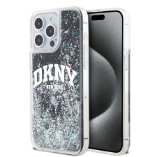 DKNY Liquid Glitter Arch Logo tok iPhone 13 Pro Max készülékhez fekete (900885) tok és táska