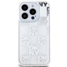 DKNY Liquid Glitter Checkered Pattern iPhone 15 Pro átlátszó tok tok és táska