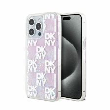 DKNY Liquid Glitter Multilogo - iPhone 15 Pro Max tok rózsaszín (DKHCP15XLCPEPP) tok és táska