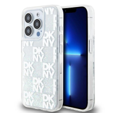 DKNY Liquid Glitter Multilogo tok iPhone 15 Pro - fehér tok és táska