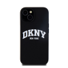 DKNY Liquid Silicone Arch Logo iPhone 14 Magsafe hátlap tok, fekete