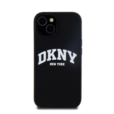 DKNY Liquid Silicone Arch Logo iPhone 14 Magsafe hátlap tok, fekete tok és táska