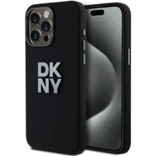 DKNY Liquid Silicone Metal Logo Apple iPhone 15 Pro Max hátlap tok, fekete tok és táska