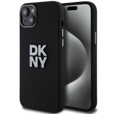 DKNY Liquid Silicone Metal Logo tok iPhone 15 Plus / 14 Plus - fekete tok és táska