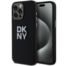 DKNY Liquid Silicone Metal Logo tok iPhone 15 Pro - fekete tok és táska