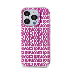 DKNY PC/TPU Repeat Pattern Apple iPhone 15 Pro tok, rózsaszín tok és táska