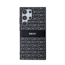 DKNY PC/TPU Repeat Pattern Tonal Stripe Samsung S24 Ultra hátlap tok, fekete tok és táska
