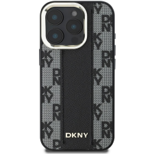 DKNY PU Leather Checkered Pattern Magsafe iPhone 16 Pro Black tok (DKHMP16LPCPVSLK) tok és táska