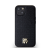 DKNY PU Leather Repeat Pattern Stack Logo Apple iPhone 14 Magsafe kompatibilis hátlap tok, fekete