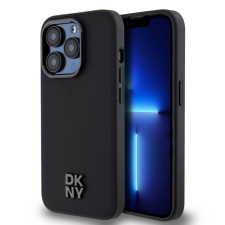 DKNY PU Leather Stack Logo iPhone 14 Pro Max MagSafe tok, fekete tok és táska