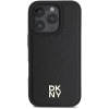 DKNY Repeat Pattern Stack Logo iPhone 16 Pro fekete PU bőr MagSafe tok