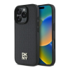 DKNY Repeat Pattern Stack Logo iPhone 16 Pro Max Magsafe hátlap tok, fekete DKHMP16XPSHRPSK