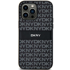 DKNY Samsung S24 / S921 Ismétlődő mintás PU Bőr Telefon tok - Fekete (DKHCS24SPRTHSLK) tok és táska