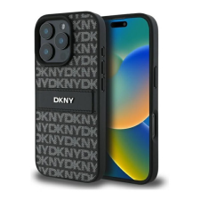 DKNY Texture Pattern Tonal Stripe iPhone 16 Pro hátlap tok, fekete DKHCP16LPRTHSLK tok és táska