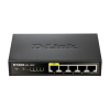 DLINK D-LINK Switch 5x100Mbps (4xPOE) Fémházas Asztali, DES-1005P/E