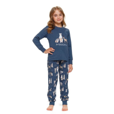 DN Nightwear Best firends gyerekpizsama, erdei állatos, kék 110/116 gyerek hálóing, pizsama