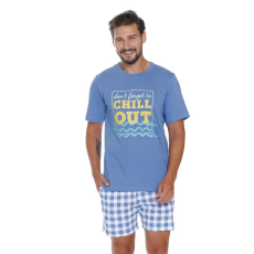 DN Nightwear Chill out II férfi pizsama, kék XL