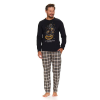 DN Nightwear Cosmo férfi pizsama, fekete, űrhajóssal XL