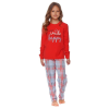 DN Nightwear Flow lánykapizsama, piros, smile 134/140