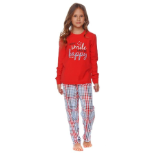 DN Nightwear Flow lánykapizsama, piros, smile 134/140 gyerek hálóing, pizsama
