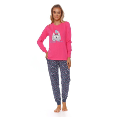 DN Nightwear Friends forever női pizsama, rózsaszín XL