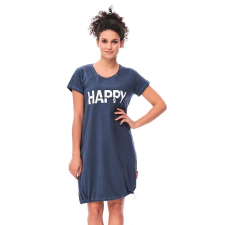 DN Nightwear Happy mommy kismama hálóing cipzárral, sötétkék S hálóing, pizsama