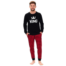 DN Nightwear King férfi pizsama fekete M