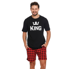 DN Nightwear King rövid férfi pizsama, fekete S férfi pizsama