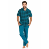DN Nightwear Luke férfi pizsama, kék, kockás XL