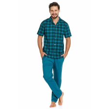 DN Nightwear Luke férfi pizsama, kék, kockás XL férfi pizsama