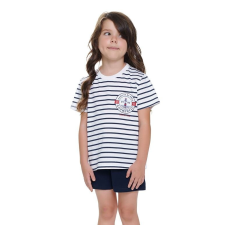 DN Nightwear Marine gyerekpizsama, fehér, csíkos  146/152 gyerek hálóing, pizsama