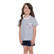 DN Nightwear Marine gyerekpizsama, fehér, csíkos 146/152 gyerek hálóing, pizsama
