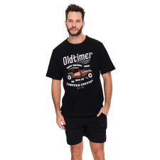 DN Nightwear Oldtimer férfi pizsama, fekete L férfi pizsama