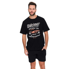 DN Nightwear Oldtimer férfi pizsama, fekete S