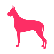  Dobermann kutya autó matrica pink #183 matrica