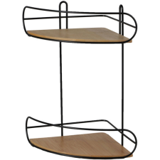 DOCHTMANN 2 szintes, sarokba - fém, bambusz, fekete 20 × 20 × 33 cm bútor
