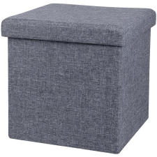 DOCHTMANN Összecsukható zsámoly, textil, sötétszürke 38 × 38 × 38 cm bútor