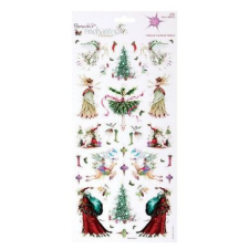 Docrafts Matrica , Papermania Glitter Cardstock Stickers / Enchanted Christmas (1 csomag) matrica