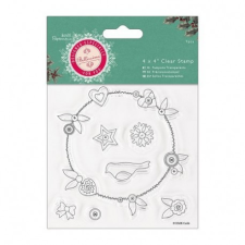 Docrafts Szilikonbélyegző 10X10 cm, Bellissima Christmas / Clear Stamp - (7 db) bélyegző