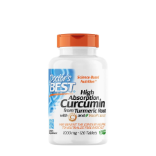 Doctor's Best Hatékony Felszívódású Kurkumin tabletta (kurkuma gyökérből) + C3 (120 Tabletta) vitamin és táplálékkiegészítő