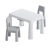Dodo LittleONE by Pepita Dodo Asztal + 2db szék #szürke-fehér