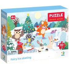 Dodo puzzle évszakok: varázslatos téli korcsolyázás, 60 darabos puzzle, kirakós