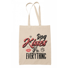  Dog kisses fix everything - Vászontáska kézitáska és bőrönd