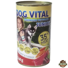 DOG VITAL Junior konzerv Beef & carrot 1240gr kutyaeledel
