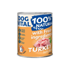 DOG VITAL konzerv 100% Natural Soft Paté Turkey - pulya 400g kutyaeledel