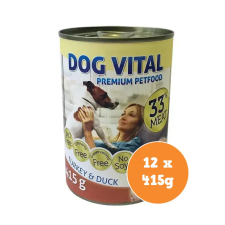 DOG VITAL konzerv pulyka, kacsa 12x415g kutyaeledel
