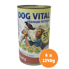 DOG VITAL konzerv pulyka, kacsa 6x1240g kutyaeledel
