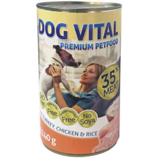 Dog Vital konzerv turkey, chicken & rice – 1240 g kutyaeledel