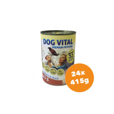 DOG VITAL konzerv turkey&duck 24x415g kutyaeledel